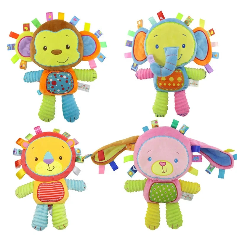 Soft Plush Animal Rattle Toy