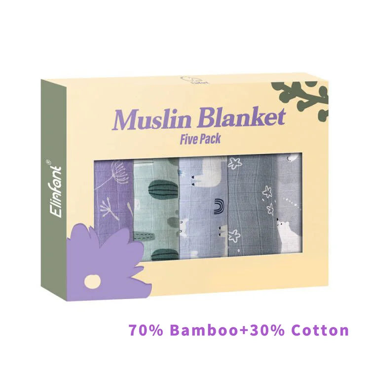 Elinfant Cotton Muslin Blanket Set