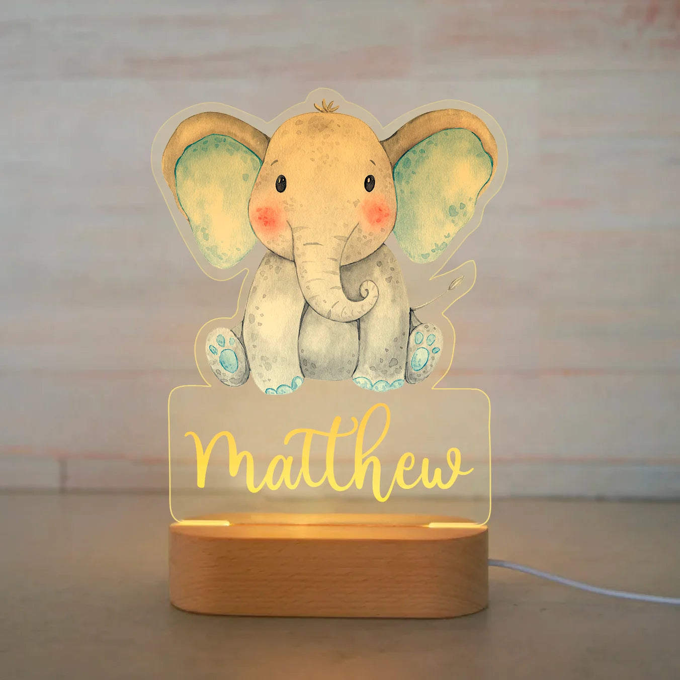 Personalized Animal Night Light