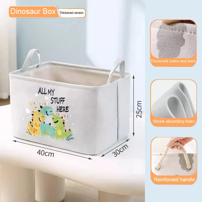 Foldable Linen Animal Storage Basket