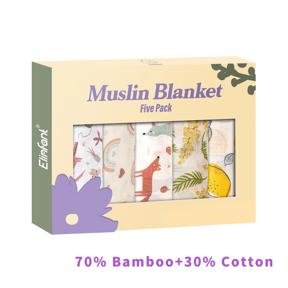 Elinfant Cotton Muslin Blanket Set