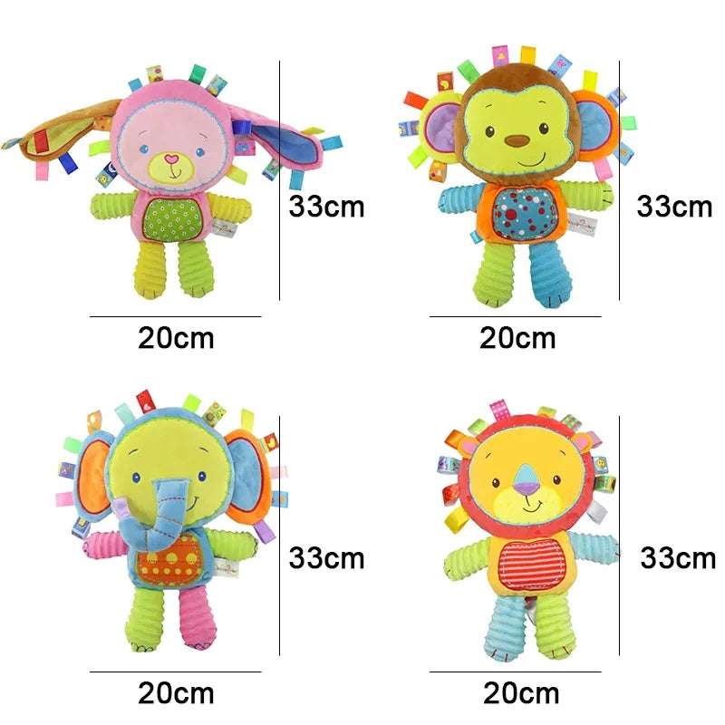 Soft Plush Animal Rattle Toy