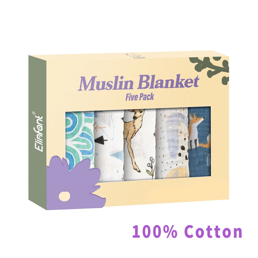 Elinfant Cotton Muslin Blanket Set