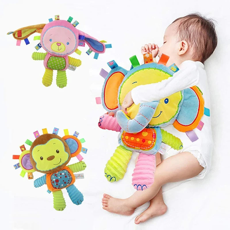 Soft Plush Animal Rattle Toy