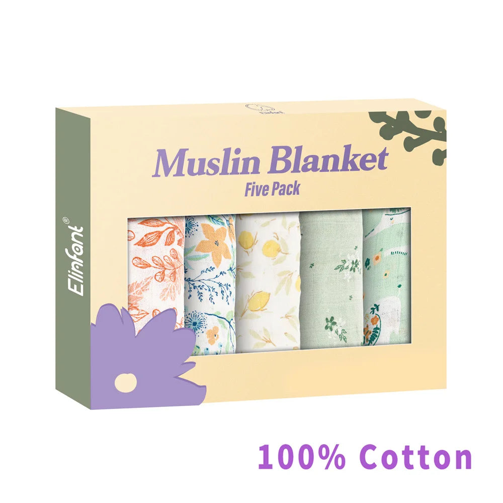 Elinfant Cotton Muslin Blanket Set