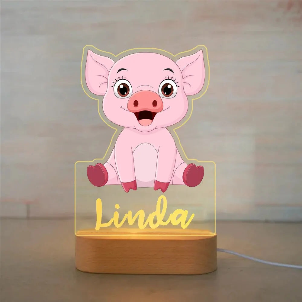 Personalized Animal Night Light