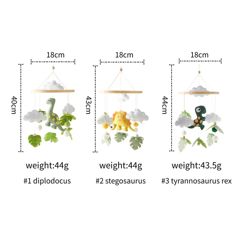 Felt Dinosaur Baby Mobile