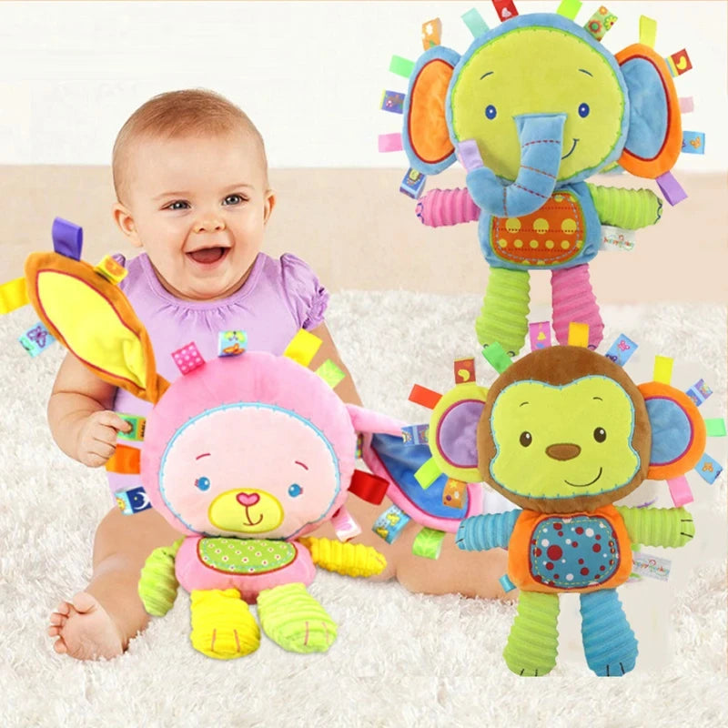 Soft Plush Animal Rattle Toy