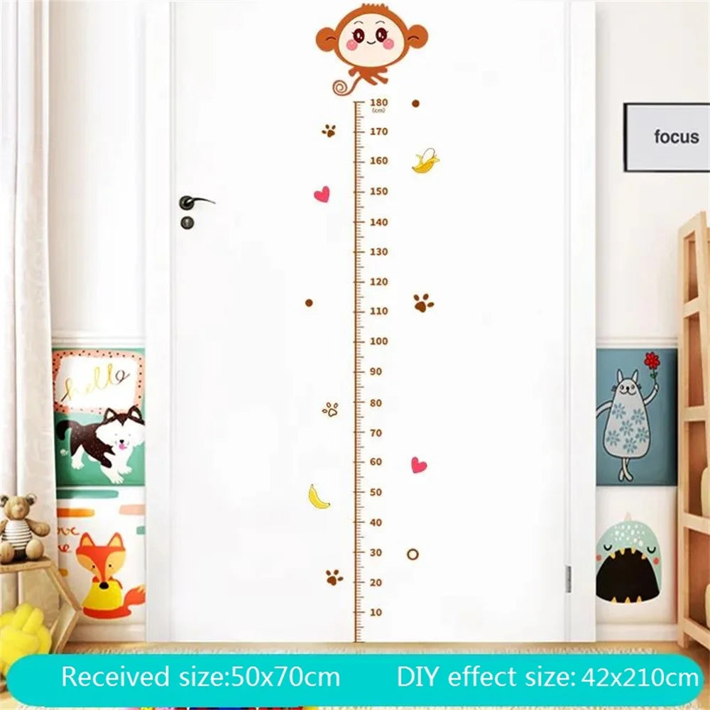 Baby Height Ruler Cartoon Wall Stickers