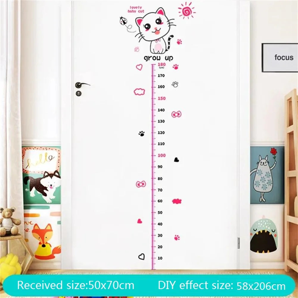 Baby Height Ruler Cartoon Wall Stickers