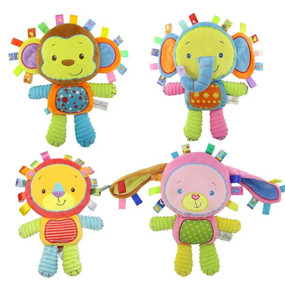Soft Plush Animal Rattle Toy