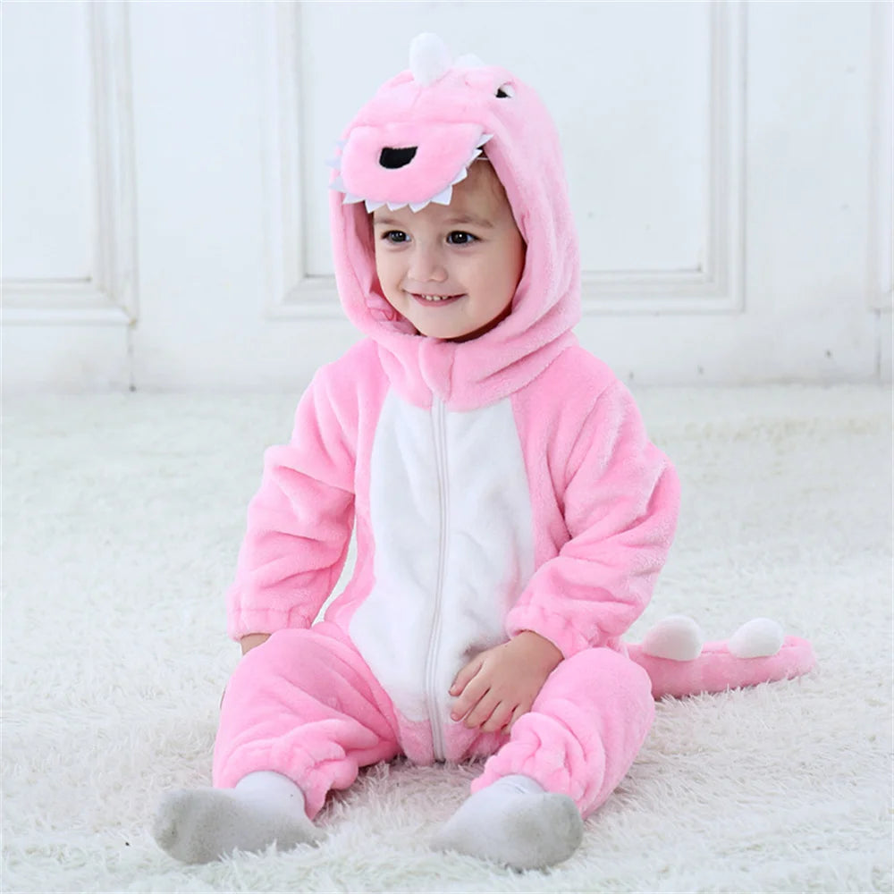 Baby Cartoon Hooded Romper