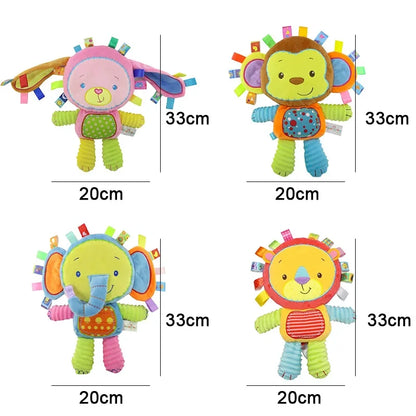 Soft Plush Animal Rattle Toy