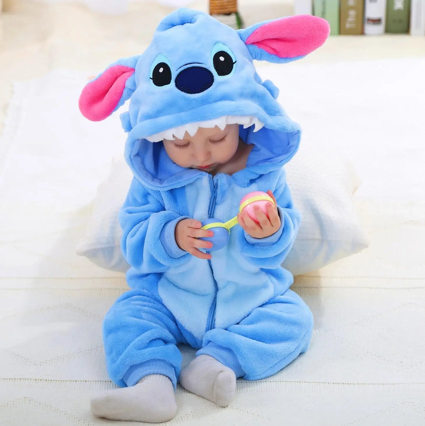 Baby Cartoon Hooded Romper