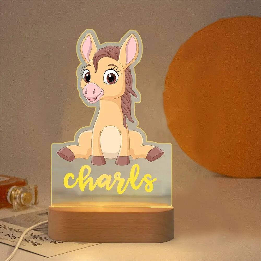 Personalized Animal Night Light