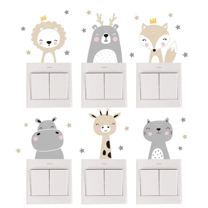 Cute Cartoon Animal Switch Stickers