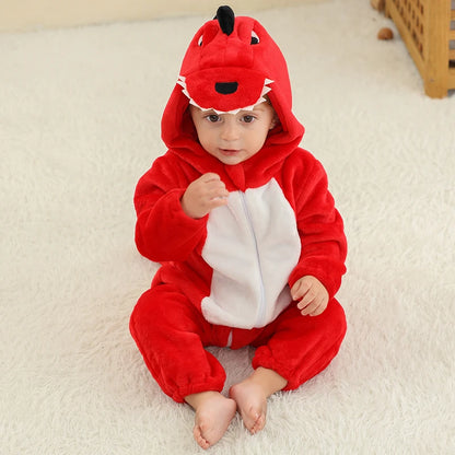 Baby Cartoon Hooded Romper