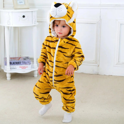 Baby Cartoon Hooded Romper