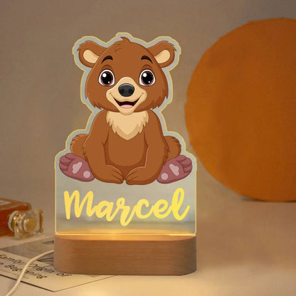 Personalized Animal Night Light