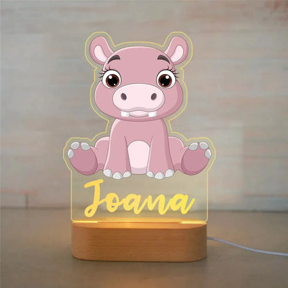 Personalized Animal Night Light