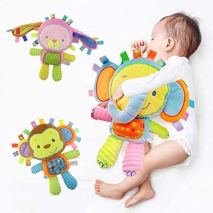 Soft Plush Animal Rattle Toy