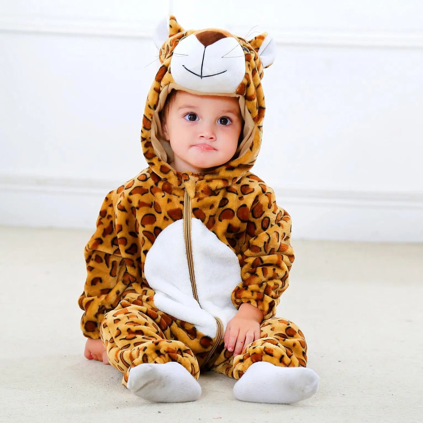 Baby Cartoon Hooded Romper