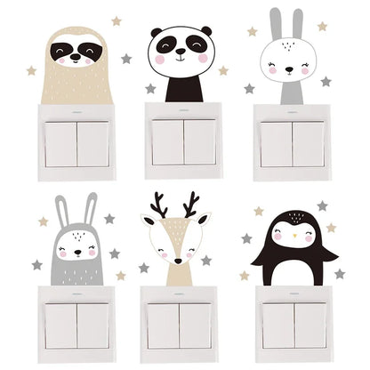 Cute Cartoon Animal Switch Stickers