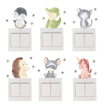 Cute Cartoon Animal Switch Stickers