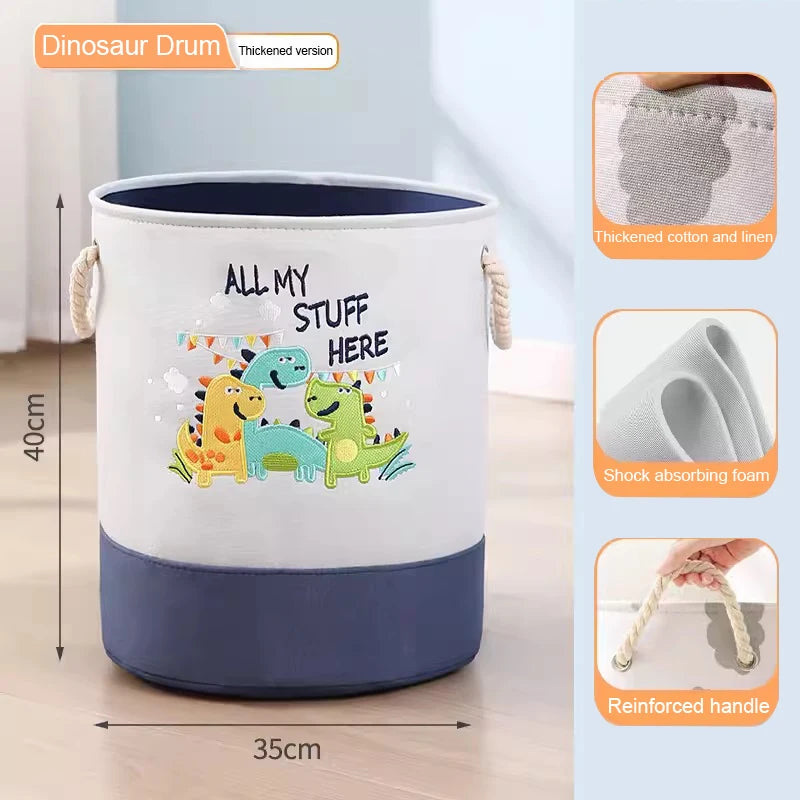 Foldable Linen Animal Storage Basket