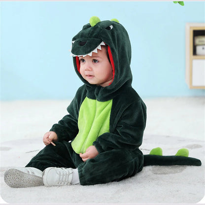 Baby Cartoon Hooded Romper