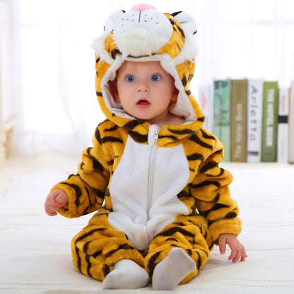 Baby Cartoon Hooded Romper